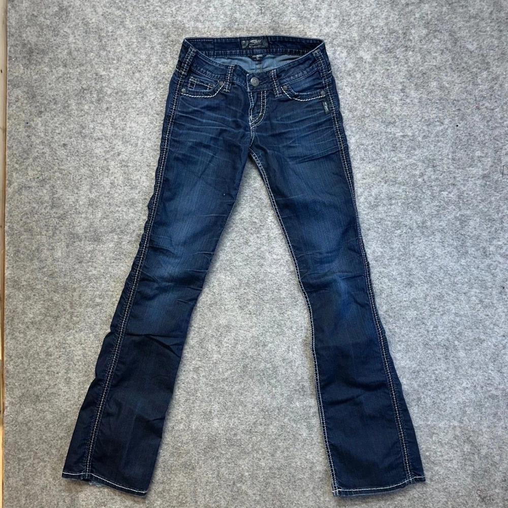 Silver Jeans Frances Slim Bootcut Jeans Womens Size 26x35 Dark Wash
